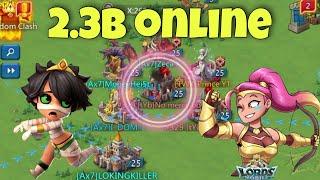 Lords Mobile - Big online targets over 2b might. Destroying them on KVK with DOM account