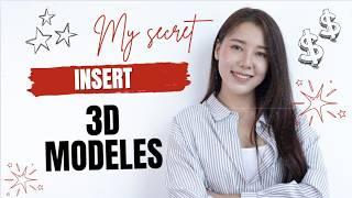 How to insert 3d models in ms word