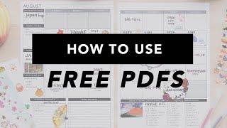 How to Use Our Free PDF's in Your Passion Planner