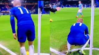 Timo Werner Kicks the Corner flag and Injured Himself vs Man City