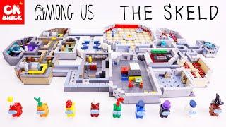 LEGO AMONG US MAP THE SKELD REACTOR UPPER LOWER ENGINE SECURITY MEDBAY ELECTRICAL CAFETERIA!