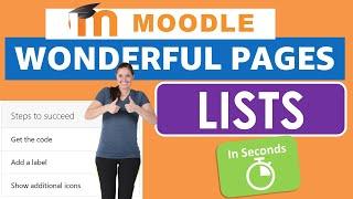 Moodle Beautiful Lists