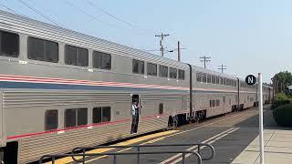 Amtrak Empire Builder Arriving at Edmonds Station (9/6/2024)