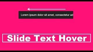 slide text hover Html Css Jquery