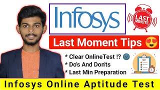 Last Moment Tips For Infosys Aptitude Test | Preparation Strategy & Tips To Crack