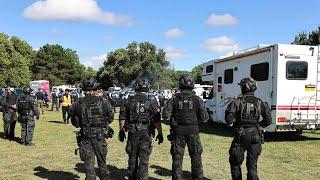 AFP Tactical Response Team (TRT) Deployed To Illegal Occupy Canberra Camp Protests