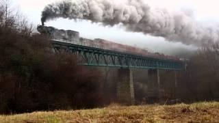 555.3008 "Mazutka" am 21.02.2016 auf dem Viadukt bei Paprad