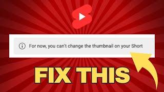 How To Fix Thumbnail On Youtube Shorts