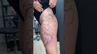 Эскиз татуировки на бедро #shots #tattoo #тату