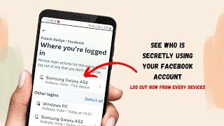 How to log out my Facebook account from other devices