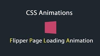 CSS Flip Box Page Pre Loader Animation Effect | csPoint