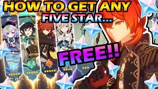 How to get any FIVE STAR in Genshin Impact for FREE // Very EASY and WORKING! (YOU CAN'T GET BANNED)