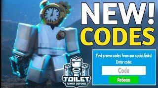 NEW!! TOILET TOWER DEFENSE ROBLOX CODES 2024 -TOILET TOWER DEFENSE CODES