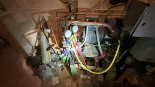 Working at old grocery store Brazing aluminum leak Refrigeration Charging Compressor  Vintage Belt