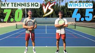 USTA 7.0 My Tennis HQ vs. USTA 4.5 Winston | Singles Tennis Set with Karue Sell (ATP #371 High)