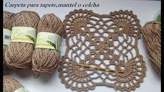 Carpeta para tapete,mantel o colcha a crochet #carpetas #blusasnorma #tejidos