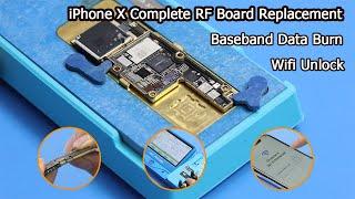 iPhone X Repair By Transplanting Lower RF Board. Baseband Data Burn, Wifi Unlock.