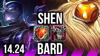 SHEN & Ezreal vs BARD & Ashe (SUP) | KR Master | 14.24