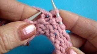 Урок 43 Скрещенная изнаночная петля вязание спицами Knitting basics