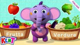 Impara i nomi di frutta e verdura   | Kent l'elefante | Video per bambini