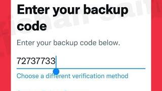 Twitter Login Fix Enter Your Backup Code | Problem Solve