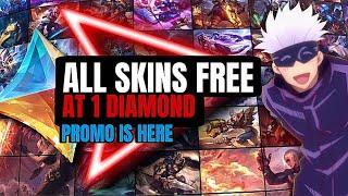 All SKINS ONLY 1 DIAMOND  | FREE SKINS MLBB | MLBB LIVE 