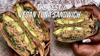 The BEST Plant Based Tuna Sandwich Vegan Tuna | Pretty Brown Vegan