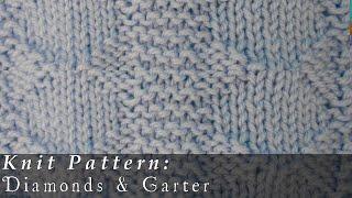 Diamonds and Garter Stitch Rib { Knit }