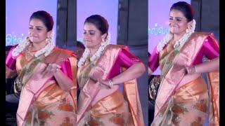 Tamil Serial Actress Sujitha Rare Saree Navel Slip