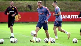 Christian Eriksen and other Man Utd internationals return to training ahead of the Manchester derby