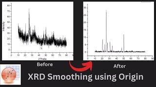 How to smooth and remove background noise from XRD data using Origin in very easy steps