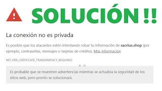 SOLUCION ERROR: La conexión no es privada | Instalar Certificado SSL en una Pagina Web | Crear SSL