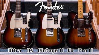 Fender American Tele Comparison - Pro II vs Ultra vs Vintage II