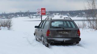 VW Passat B2 Syncro. Легкий снег.