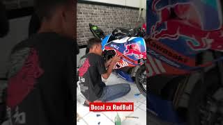 Decal zx 25R Redbull | ciptaart sticker & painting tangerang | 0819-0642-1656