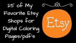 25 Of My Favorite Etsy Shops for pdf Coloring Pages