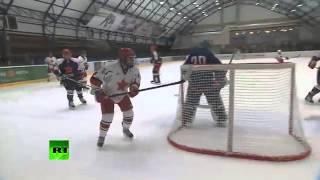 Putin on ice  President plays hockey with former & current heads of KHL