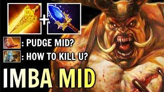 NEW META Radiance + Scepter Pudge Mid Counter Lancer Crazy AoE Dmg Melt Illusions Epic Game Dota 2