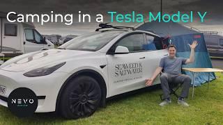 Camping in a Tesla Model Y in Ireland