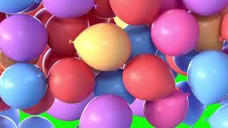 Balloons Transition Green screen (FREE TO USE)