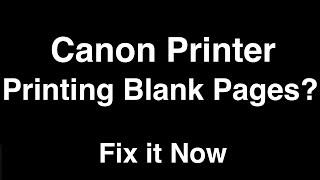 Canon Printer Printing Blank Pages  -  Fix it Now