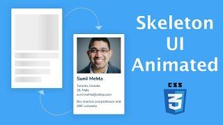 Skeleton UI with CSS Animation for Loader screens