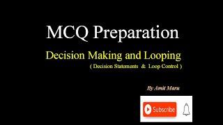 MCQs on Decision Statements and Loop Control in C