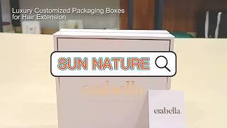 SUN NATURE Customized packaging box/heaven and earth cover box/paper card for hair extension/wig