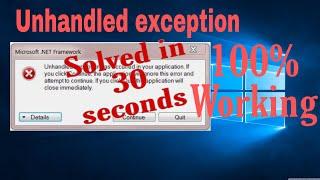 unhandled exception solved