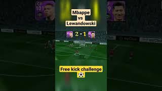 Mbappe vs Lewandowski Free Kick Challenge  Pes 2021 mobile #shorts