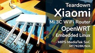 Teardown Xiaomi Mi 3C WiFi Router | OpenWRT Embedded Linux | MIPS MediaTek SoC MT7628K/N/A | U-Boot