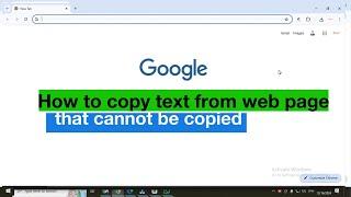 How to copy text from web page that cannot be copied