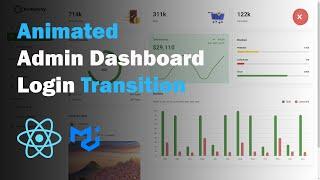 React Animated Admin Dashboard And Login Page Tutorial | Responsive React Admin Panel UI Design