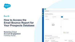How to Access the Email Bounce Report for Your Prospects Database | Account Engagement